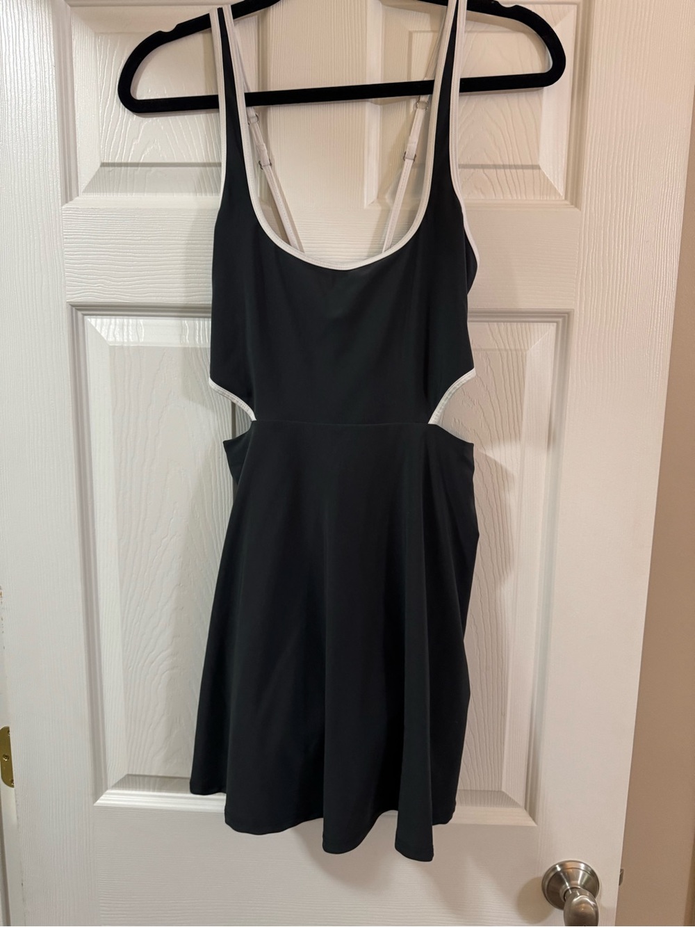 Abercrombie & Fitch Black athletic Mini Dress with White Trim